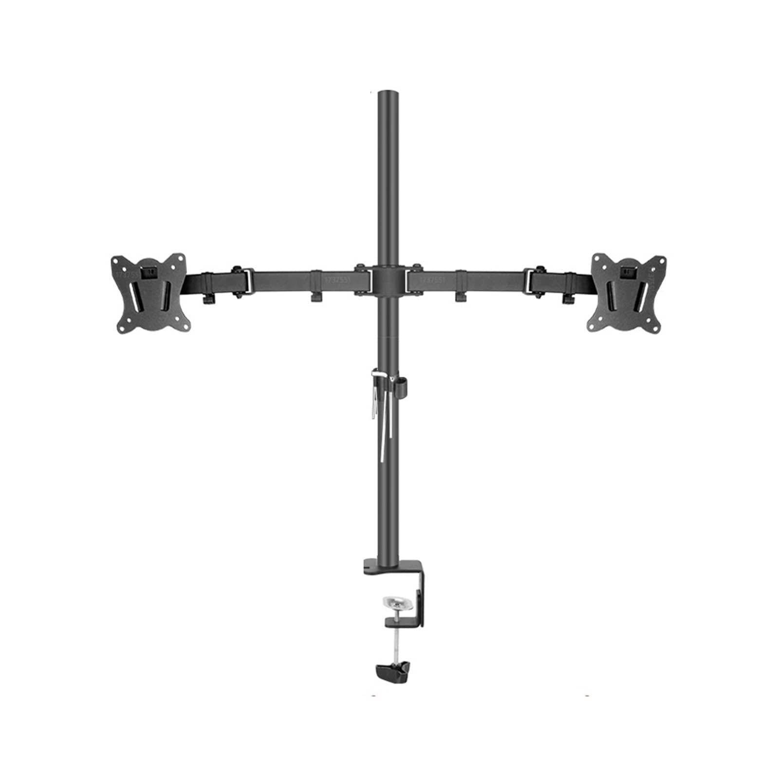 Aioneer Full Motion Monitor Arm With Clamp Base, 360 Degree Rotation And 12Kg Load Capacity, Ideal For Desk Mounting And Space Saving-Clamp and Grommet