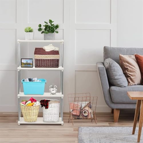 Estante Multiuso 4 Andares Branca De Fácil Montagem Prateleira