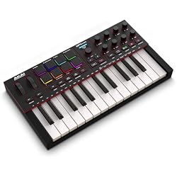 Akai Professional MPK Mini MK3 25-Key USB MIDI Keyboard Controller, Black | Velocity-Sensitive Mini Keys, 8 MPC Pads, 8 Knobs, Software Suite Included, for Beat Makers, Music Producers and Home Studios