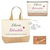 jenich Cadeau Retraite Sac Retraitée Tote Bag Retraite...