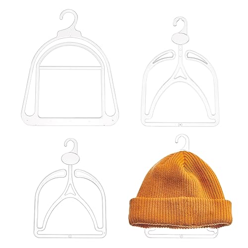 AHANDMAKER 6 Pcs Hat Rack Hangers, 3 Style Clear Plastic Hat Storage Rack Hat Organizer
