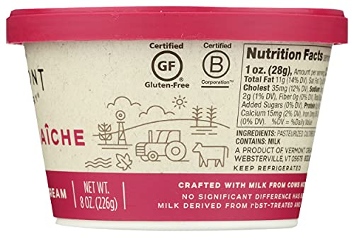 Vermont Creamery, Crème Fraîche, 8 Oz #TOP2
