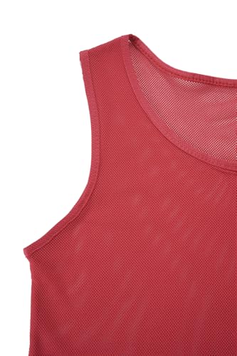 Image of Scrimmage Vests Pinnies Team Practice Jerseys for Kids,Youth and Adult Sports Soccer,Football,Basketball(12 Pack)