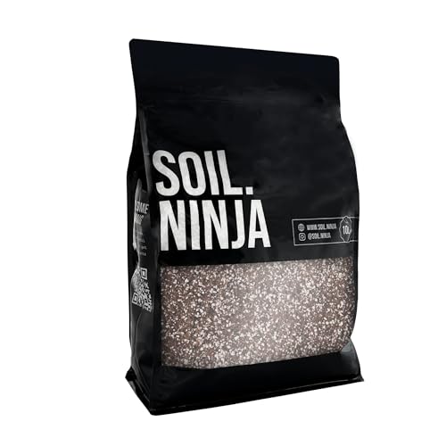 Soil Ninja House Plant Potting Soil 10L - Peat Free Base Mix with Coco Coir Perlite & Worm Castings - Indoor Plant Compost for Repotting Drainage & Aeration