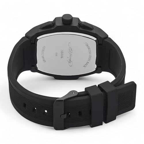 Montre Ed Hardy Tonneau Noir Homme Silicone Confort Durable