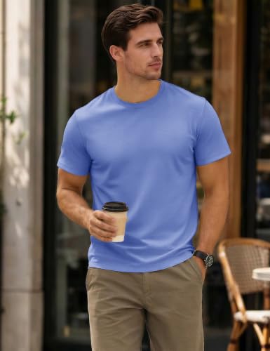 Image of MAGCOMSEN Mens T-Shirts Short Sleeve UPF 50+ Lightweight Moisture Wicking Basic Crewneck Casual Summer Cooling T Shirt