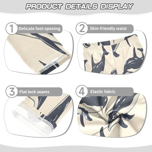 Toddler Girls Leggings Printed Yoga Pants Leggings Black Dolphin for Kids3