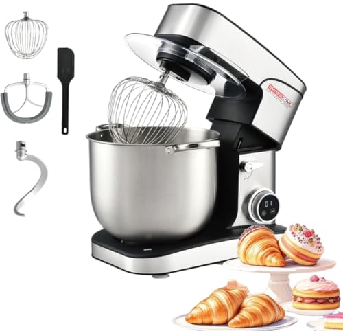 Swiss line® Robot Pâtissier Professionnel 3500W – Bol Inox 20L XXXXL – 12 Vitesses avec Écran LED Tactile & Minuteur – Pétrin Planétaire avec...