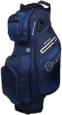 RAM Golf FX Deluxe Golf Cart Bag with 14 Way Dividers Navy