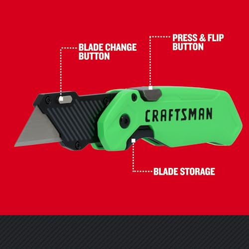 CRAFTSMAN High-Visibility Folding Utility Knife with 1 Blade (CMHT10352) - image 5