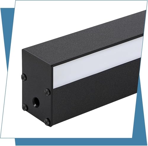 Aplique LED de salón interior negro de 100 cm con luz cálida up down de 34W 3