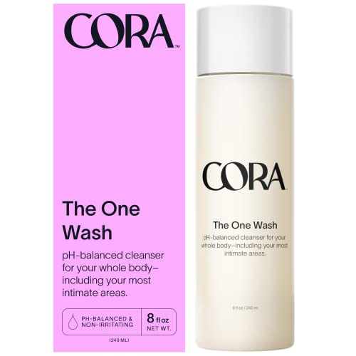 Cora One Wash | Natural All-Over Body Cleanser | pH Balanced Feminine Wash | Toxin Free, Moisturizing & Hydrating Tri-Oil Blend | Lightly Scented with Sandalwood, Lavender, and Mandarin
