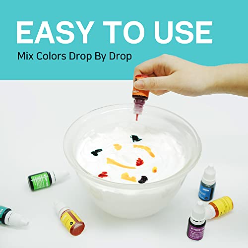 Eltin Food Coloring Set V1 - Gel Food Coloring Liquid For Baking | Edible Food Dye Coloring For Cake Decorating, Cookie Decorating, Slime | Easter, Christmas, Halloween Food Coloring Gel | Vegan Gel Food Coloring Set (12 Colors, 0.35Oz/Ea) #TOP1