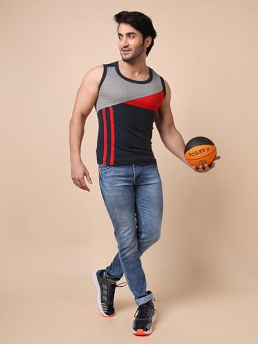 Image of Dollar Bigboss Men's Solid Cotton Gym Vest (Colour May Vary)