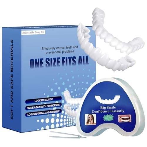 Temporary Veneers Kit for Women and Men, Tooth Replacement Kit, Nature and Comfortable Temporary Kit (2Pcs)