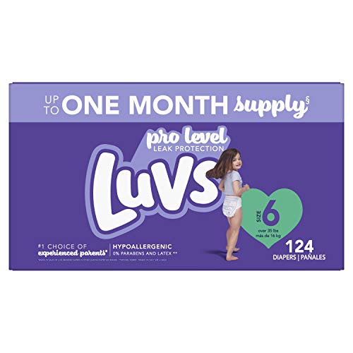 Luvs Pro Level Leak Protection Diapers Size 6 124 Count