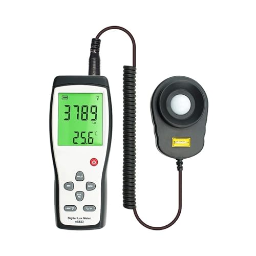 FUNTLY luxmetro Portatile Luxmetro Digitale Professionale Sensore AS823 Lux Meter Esposimetro 200.000lux Fotometro Illuminometro Spettrometro