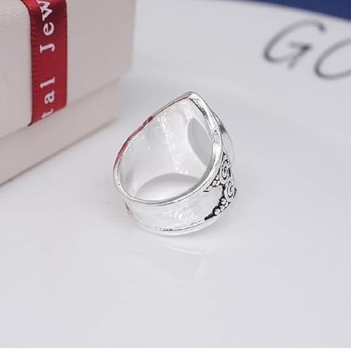 Miniatura 5 de Anillos de plata de ley 925 con piedra lunar vintage, joyería bohemia antigua para mujer, elegantes anillos de boda con piedras preciosas, joyería