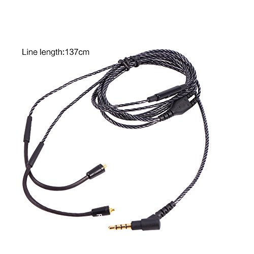 Queen.Y Vervang Audiokabel Vervang Upgrade Audiokabel Snoer 3. 5 Mm Jack Voor Shure Se535 Se425 Se315 Se215 Se846… - Afbeelding 3