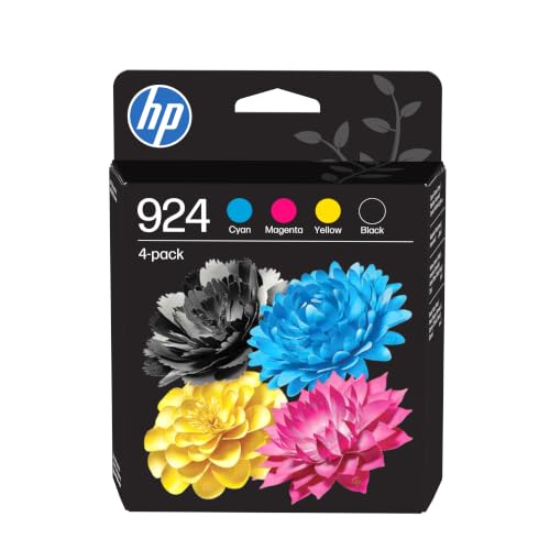 HP 924 Negro, Cian, Magenta, Amarillo, Pack de 4 Cartuchos Tinta Originales