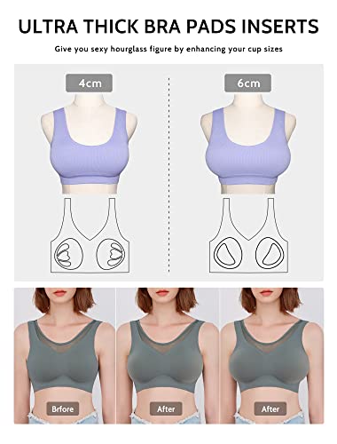 Super Thick Bra Pads Inserts Removable Breast Enhancers Push Up Bra Cups Paddings 3 Sets,Be4Cm-S #TOP1