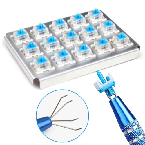 14 pcs Keyboard Lube Kit with Switch Opener/Switch lube/Switch Puller/Transparent box/cleaning cloth/brush for DIY Cherry Mechanical Keycap Keyboard Switches