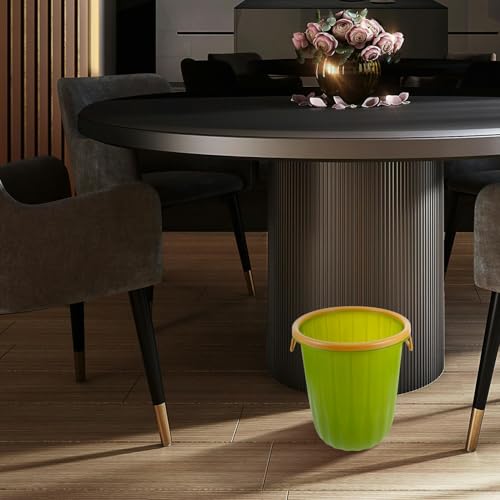 Caneca de basura verde grande de plástico con anillo de presión miniatura 5