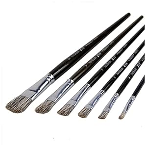SHENGXINA 6 Stück Zunge Ölgemälde Pinselset