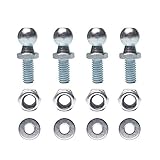 Beneges 4 Pair 13mm Ball Studs with Hardware Lock Nuts Washers 5/16-18 Thread x 5/8' Long Shank for Universal Gas Lift Support Strut End Fittings