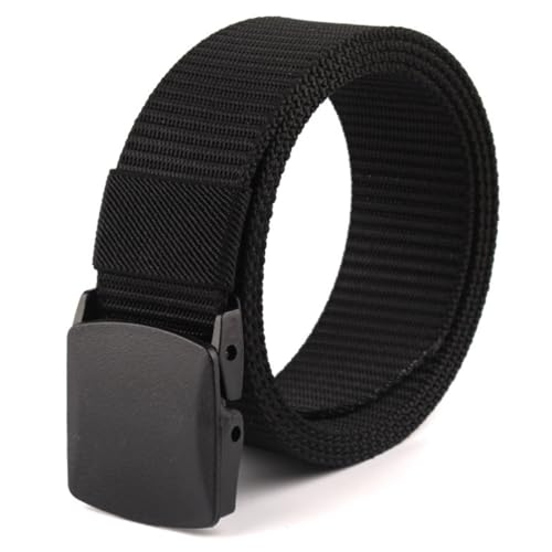 UZYXC Cinturón para Niños sin Metal, Cinturón de Nylon Ajustable y Cordable para Niño, Seguro para pasar por el Control del Aeropuerto, para Viajes, Escuela y Deporte, Color Negro