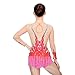 Kmeruoys Rhythmic Gymnastics Dress Girls Dance Costume Performance Wear Gymnastics Leotards (Color : Red, Size : Medium)