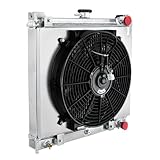 ALLOYWORKS Radiator Replacement for 1998-2017 Suzuki Jimny Sumurai SN413 HARDTOP JB 16V G13B M13A Downflow Radiators, 3 Row Aluminum Radiator Shroud 14 Inche Fan Thermostat Relay Kit, Auto & Manual