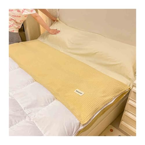 LFSPHQEC Sleeping Bag Liner Single Double Lightweight Camping Sheets Travel Beds for Adults Sleep Liners Ultra Lightweight Sleep Sack(Milk Tea,180x210cm-70x82)