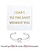 CHICNOW Bridesmaid Gifts for Wedding Guest Tie the Knot Silver Bracelet Silver Maid of Honor Bangle (Silver Set of 5)