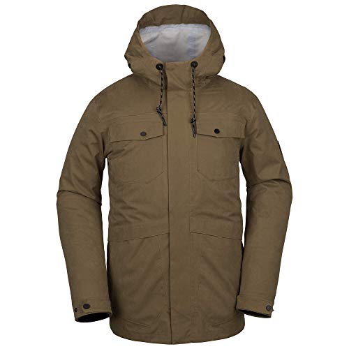 Volcom Men's V.CO 3L RAIN Snow Jacket, Moss, Small