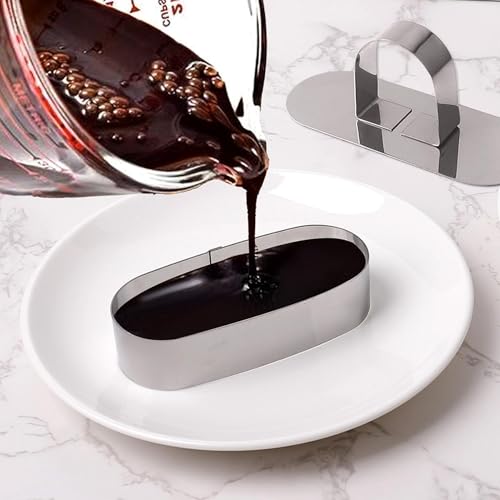 Aros de emplatar de acero inoxidable para postres y repostería creativa 8