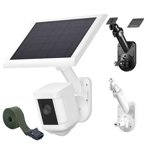 Wall Mount for Cameras and Solar Panels 2-in-1 Mount Compatible with Ring Blink Eufy Arlo Wyze etc Solar Panel and Cam with Ring Stick Up Cam/Spotlight Cam/Plus/Pro(Battery) Adjustable Angle