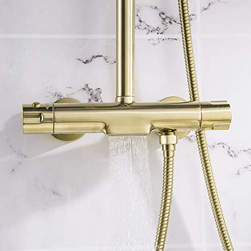 Ensemble de douche thermostatique fini les variations d'eau chaude sous la douche