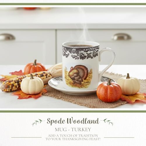 Taza de café Spode Woodland Turkey 9 Oz miniatura 2