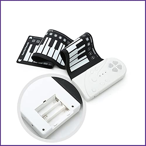 49 sleutelhandrol piano Draagbare opvouwbare zachte flexibele toetsenbord orgel met spreker (Color : A White) - Image 4