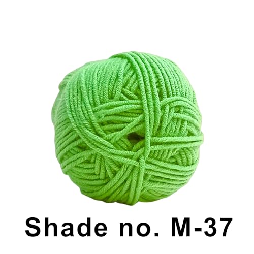 Image of VCR 4ply Pastel Green Yarn, 100 Grams Hank, 190 Meters Length, Acrylic Ball for Crochet and Knitting, Soft Crosia Threads, Pack of 1 Yarn, Suitable for DIY Crafts