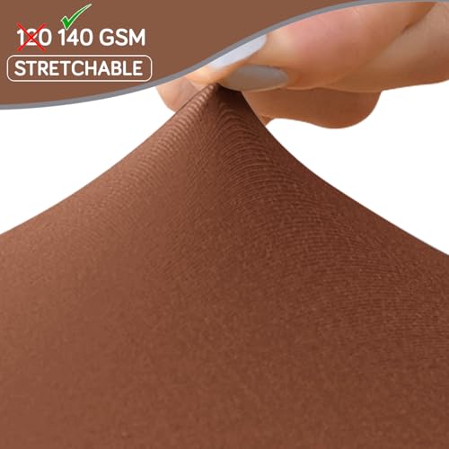 Image of HOKIPO 'SereneSolids' 140 GSM Shell Chair Cover, Mid Century Modern Dining Chair Cover, Pack of 1, Brown (AR-6248-BR)