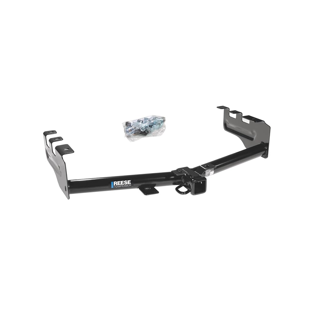 Reese Towpower 44563 Class 4 Trailer Hitch, 2 Inch Square Receiver, Black, Compatible with Chevrolet Silverado and GMC Sierra (please verify VEHICLE APPLICATION)