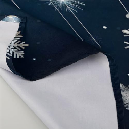 Servilletas de tela navideñas con copos de nieve, set de 6 miniatura 4