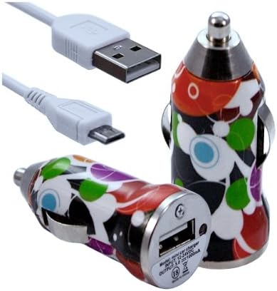 SeluxionCV12 Pattern USB Cigarette Lighter Car Charger With Data Cable For Samsung Galaxy Express