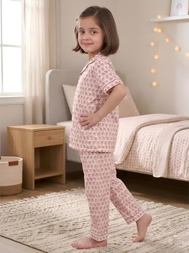 Image of POLKA TOTS 100% Pure Cotton Half Sleeve Night Suit for Kids, Girls & Boys | Cotton Pyjama Set | Unisex Night Dress for Children | Night Suit for Girls |Sleepwear for Kids | Winter Night Dress for Boys