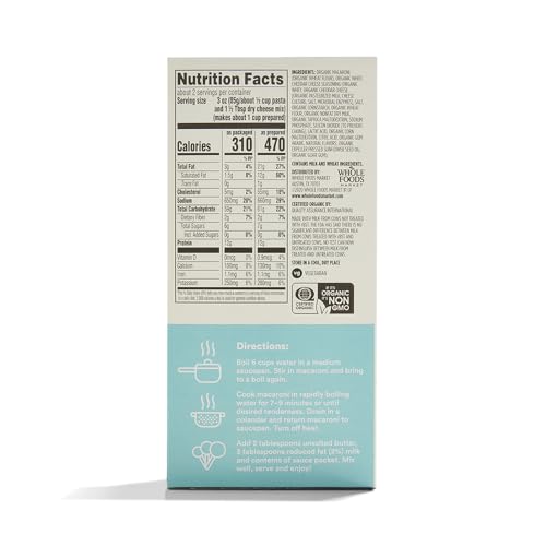 Image of 365 by Whole Foods Market, Macaroni And Cheese White Cheddar Shells Organic, 6 Ounce