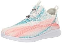 Propét Women's TravelBound Sneakers, White/Peach, 5 Medium US