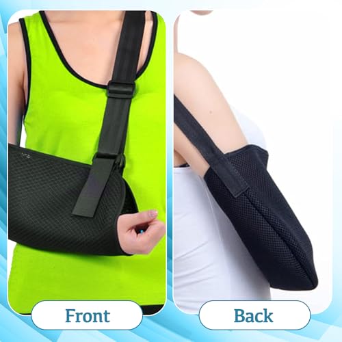 LFCFBH Arm Sling for Shoulder Injury Adjustable Meshshoulder Sling for Arm Support(Black) - Image 4