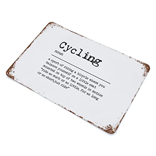 Panneau en métal de décoration murale rustique avec définition du cyclisme 30x45 cm - 3